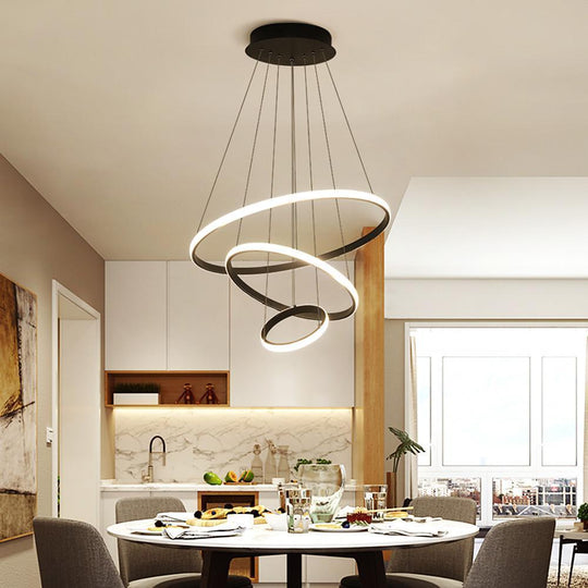 Adjustable Circle Design Dimmable LED Modern Chandelier Ceiling Light