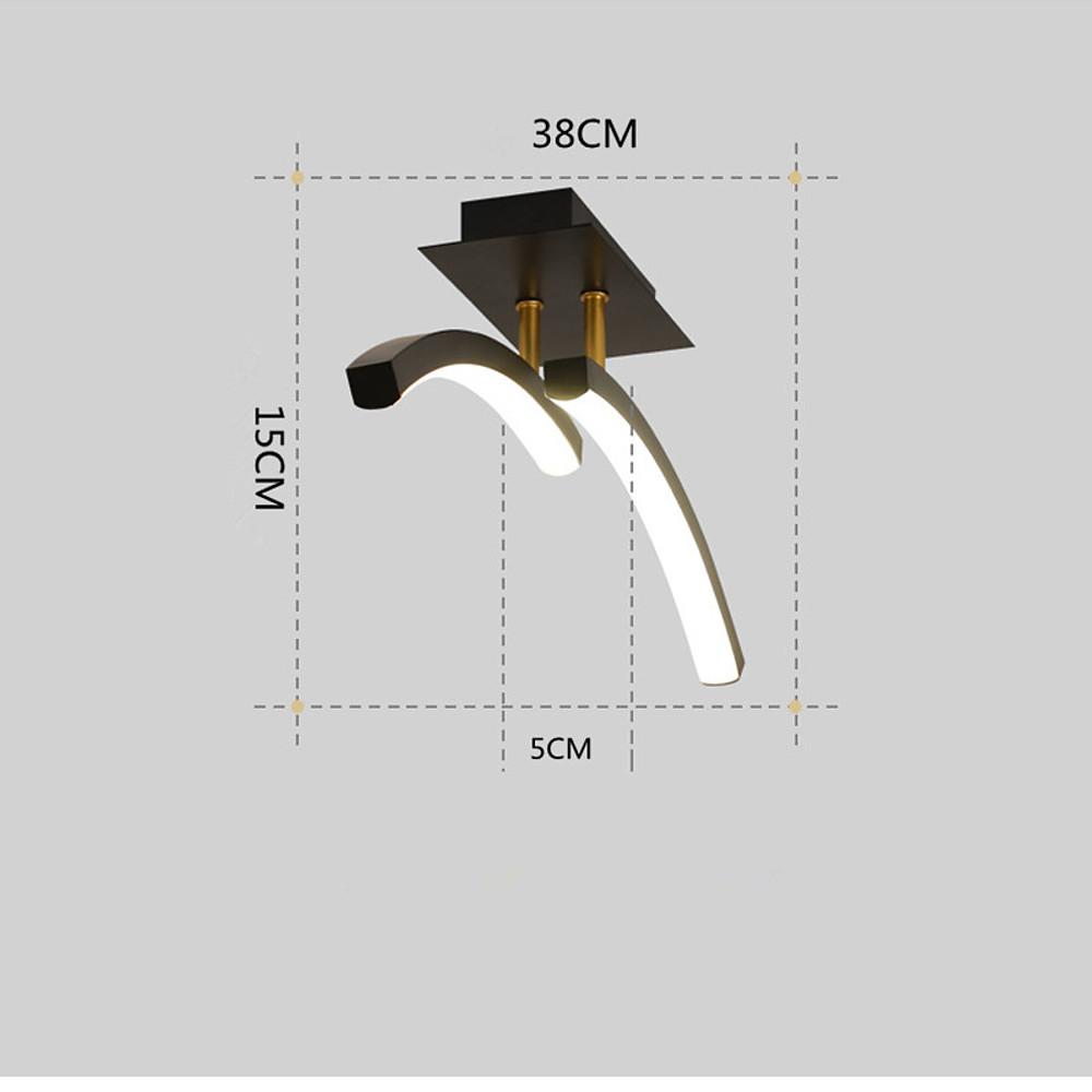 Creative Arc Shaped Dimmable LED Modern Flush Mount Ceiling Light