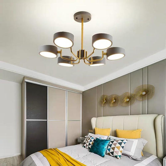 6-Light Modernist LED Flush Mount Ceiling Light for Bedroom