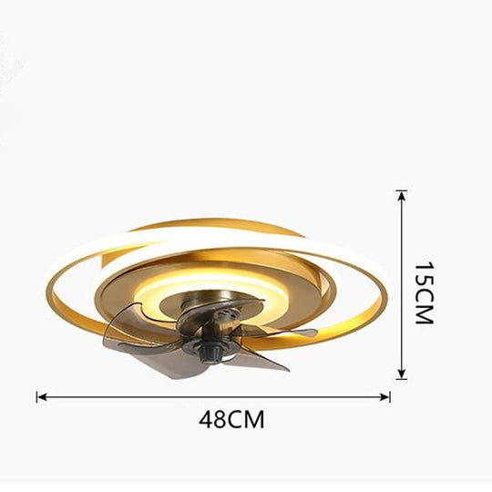 Geometric Modern Ceiling Fan with LED Light