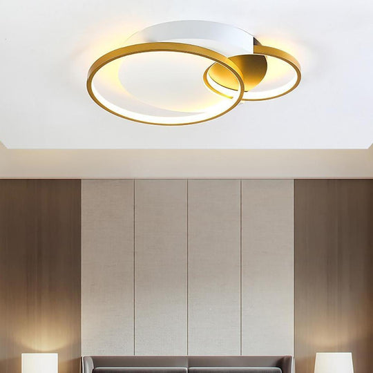 Multiple Square Circular LED Nordic Flush Mount Ceiling Light