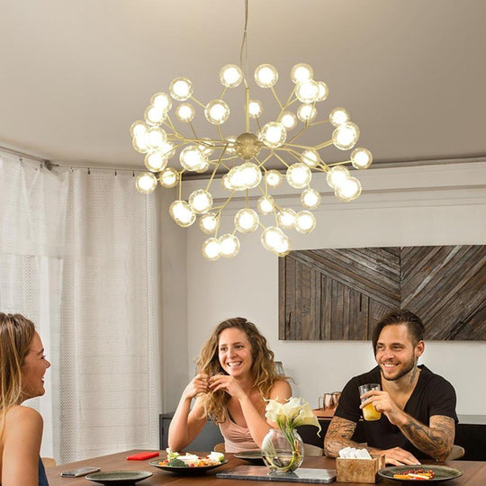 45-Light Cluster Branches Design Glass LED Modern Chandelier