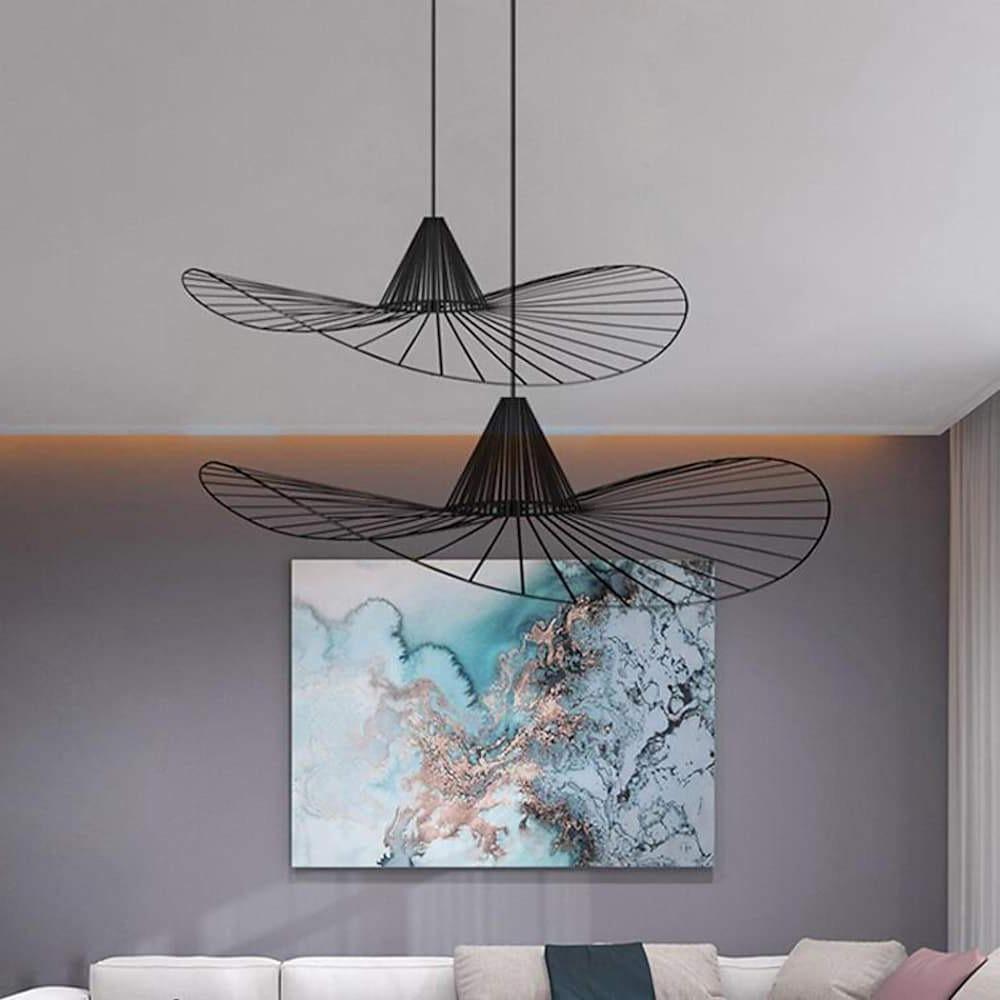 Hat Shaped Metal Linear LED Modern Pendant Light