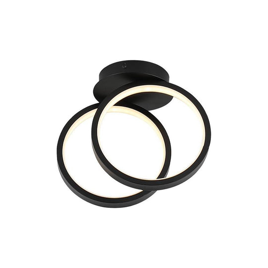 2 Ring Minimalist LED Flush Mount Ceiling Light