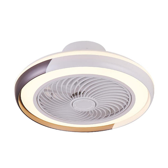 Modern Round Bladeless LED Ceiling Fan Light with Dimming