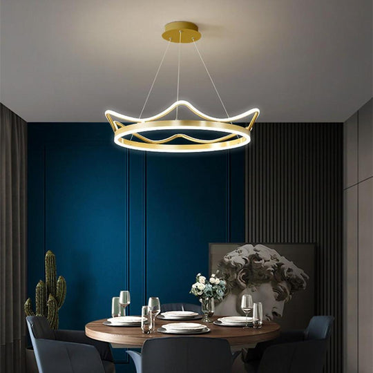 Crown Shaped LED Modern Dining Room Chandelier