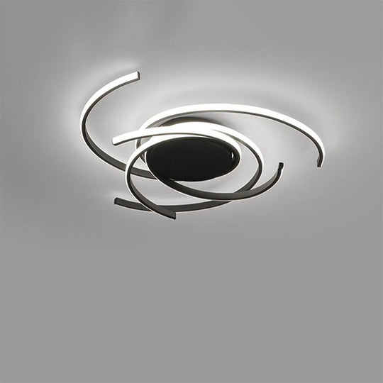 22" Scattered Semicircle Artistic Flush Mount LED Ceiling Light