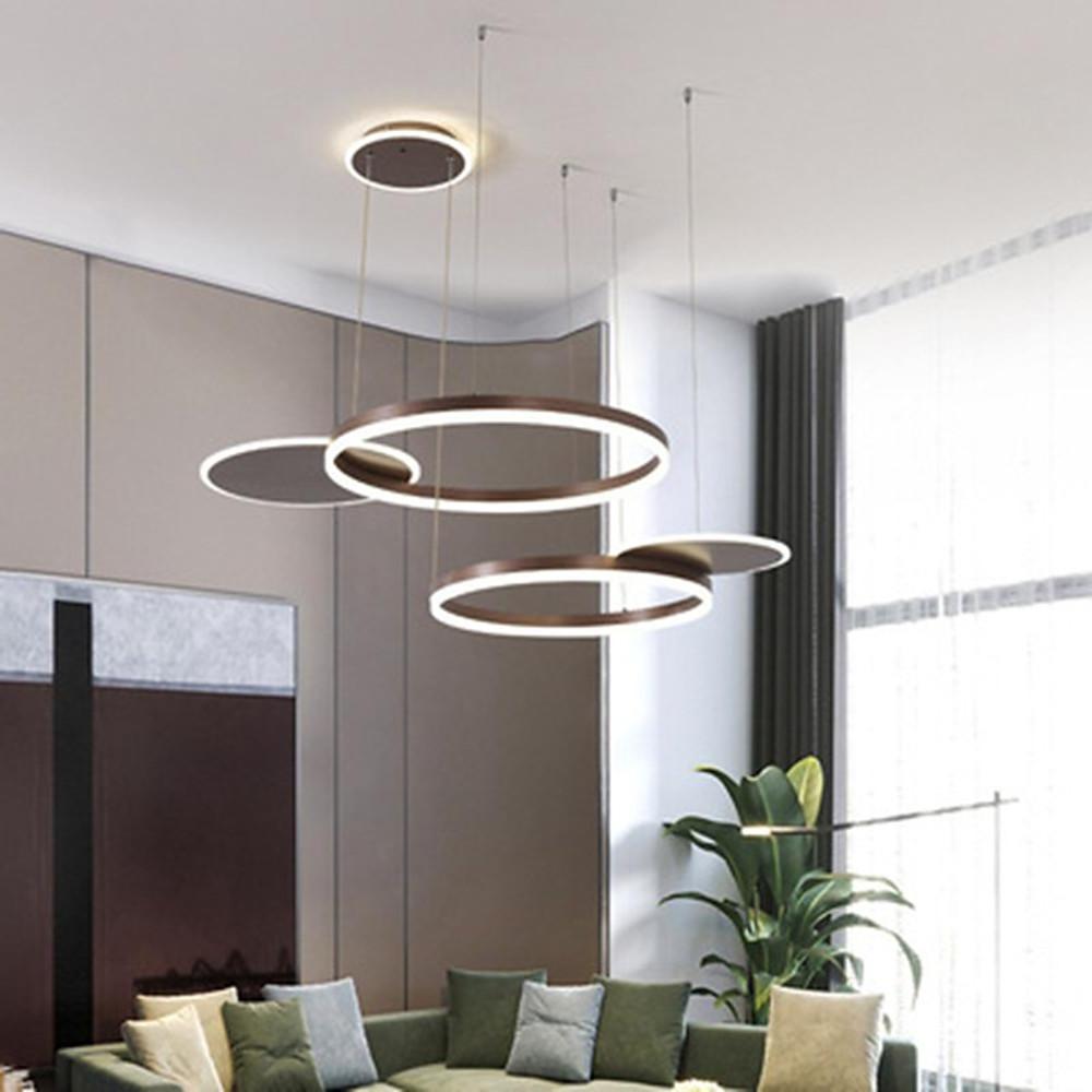 Nordic Circular 5-Light Ring LED Ceiling Chandelier – Streamlined Light Distribution