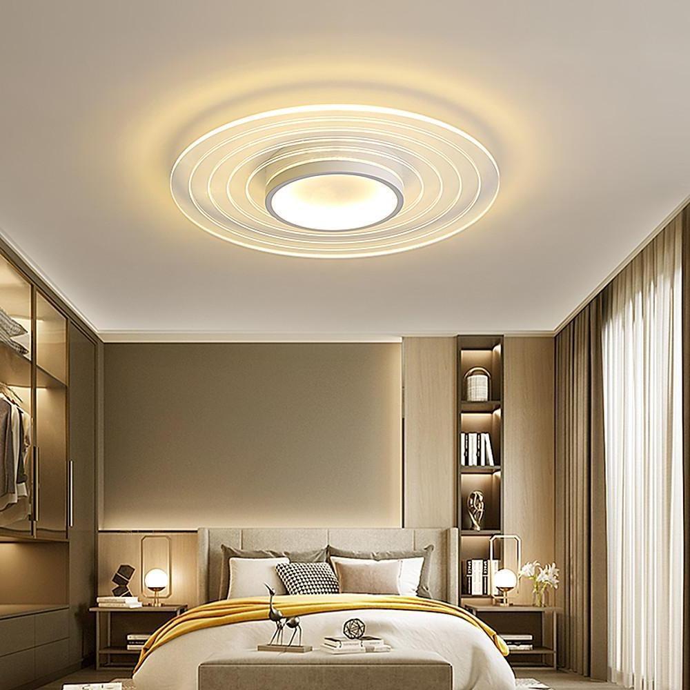 Multiple Circles Dimmable LED Modern Flush Mount Ceiling Light