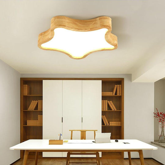 Novelty Rounded Star Flush Mount LED Ceiling Light