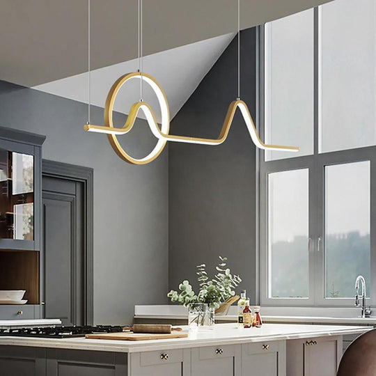 Circular Linear Dimmable LED Modern Chandelier