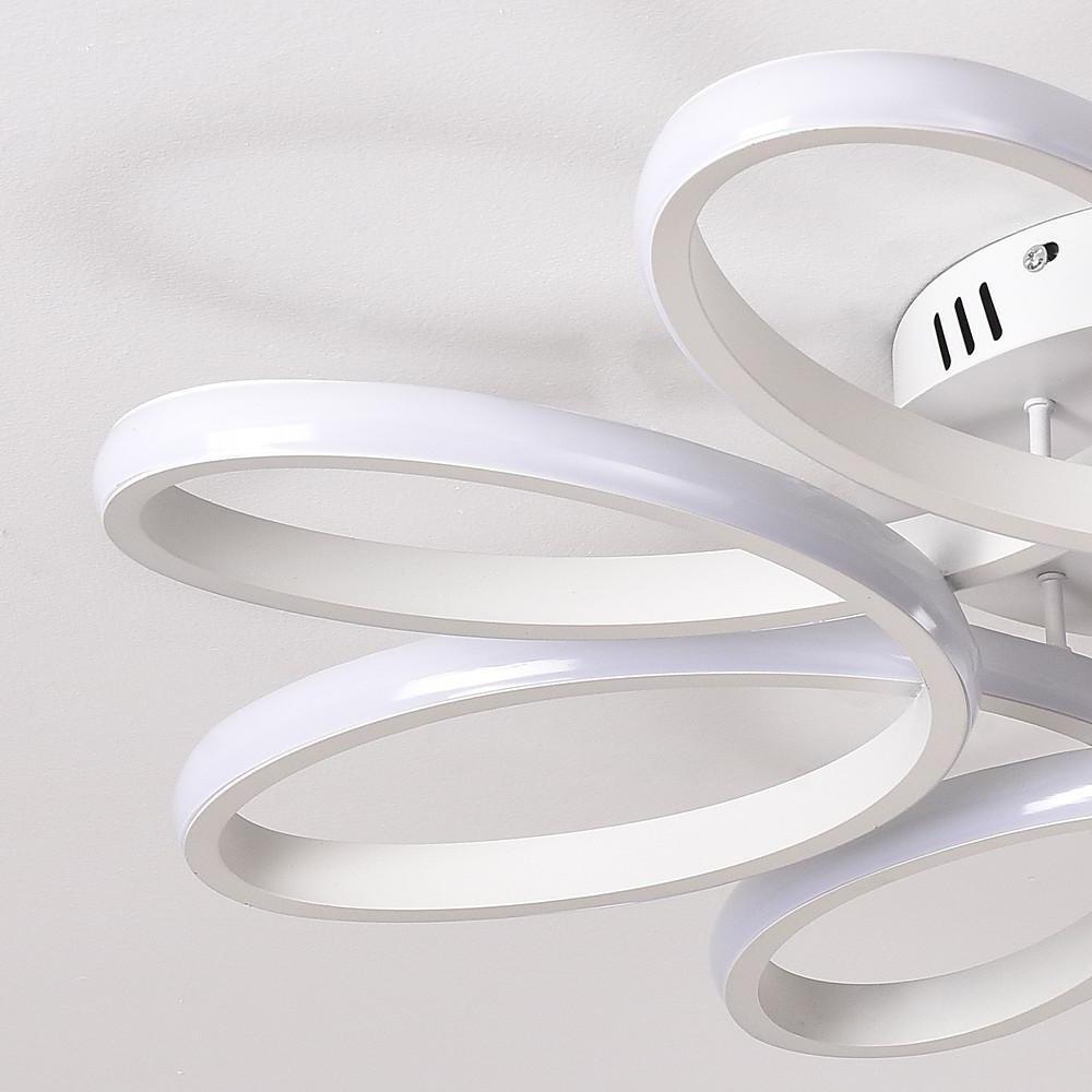 Flower Shaped Dimmable LED White Modern Ceiling Light – Flush Mount