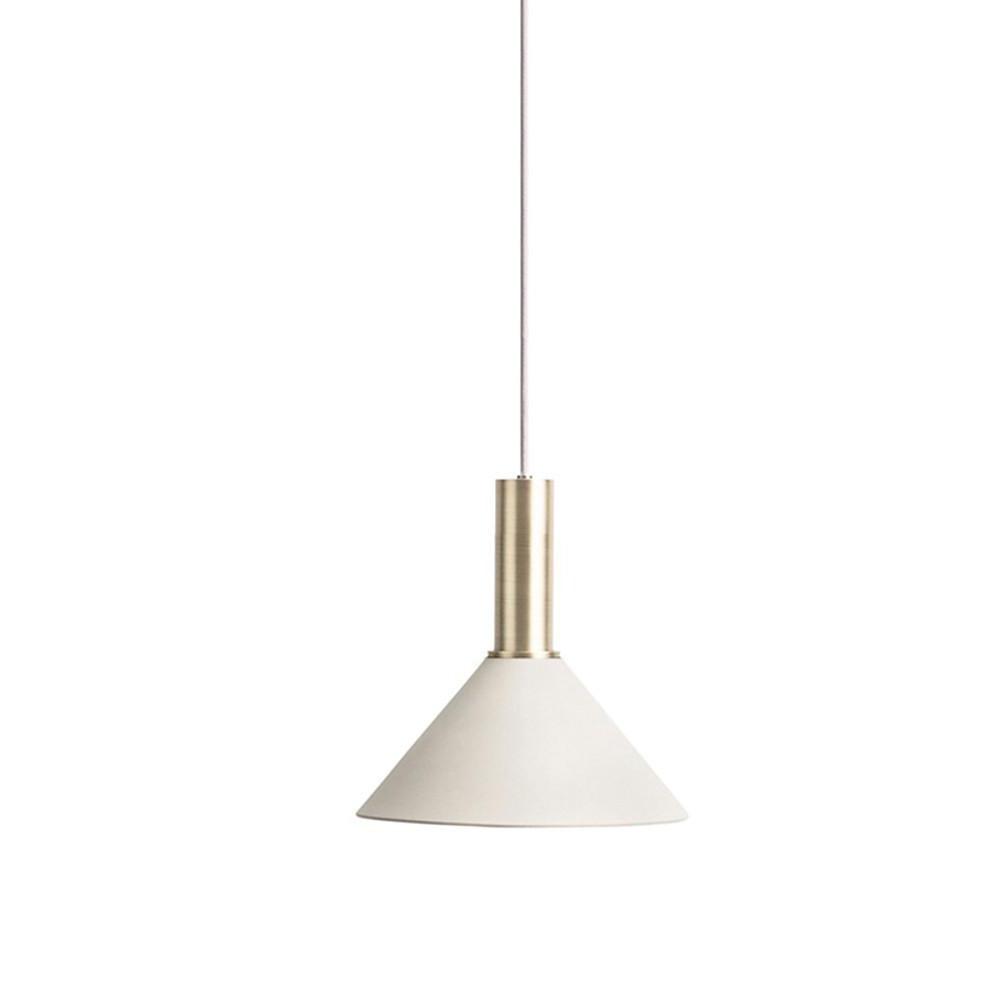 Modernist Cone Shaped Metal Island Pendant Light