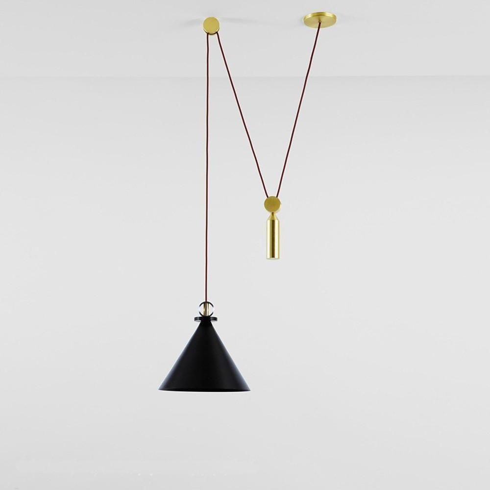 Electroplated Metal Conical Adjustable Linear LED Pendant Light