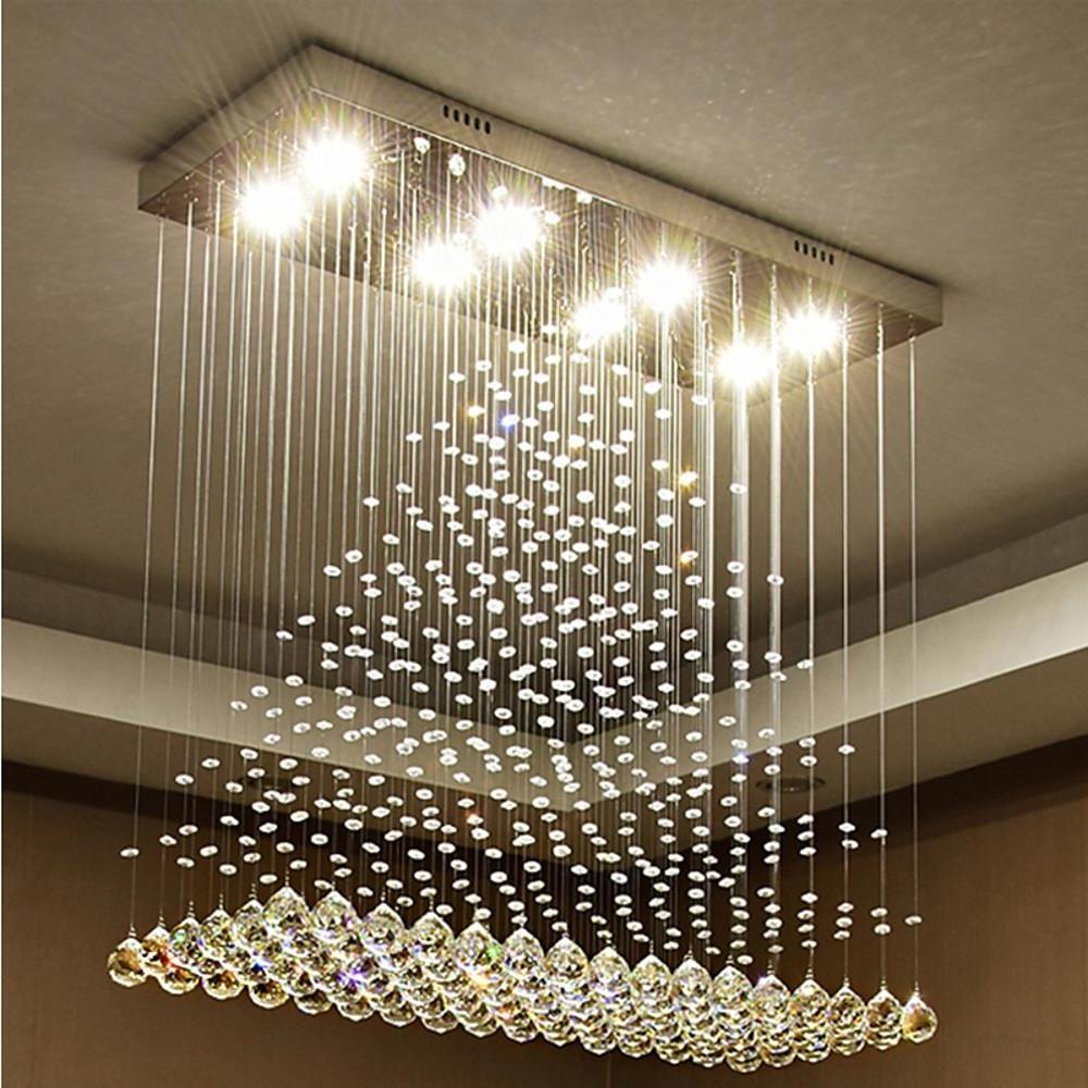Modern 5-Layer Crystal Chandelier with LED Lighting