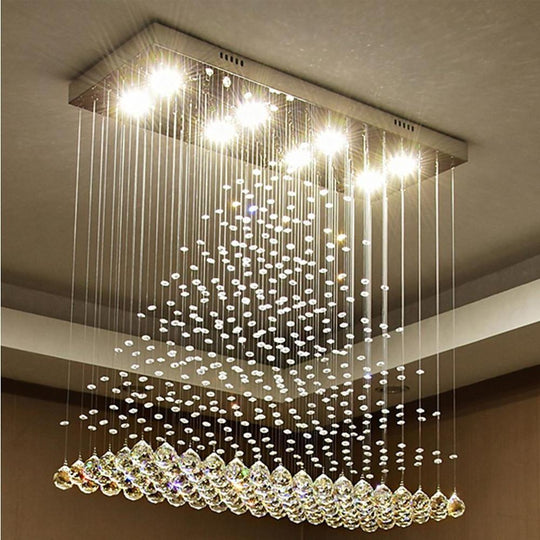 Modern 5-Layer Crystal Chandelier with LED Lighting