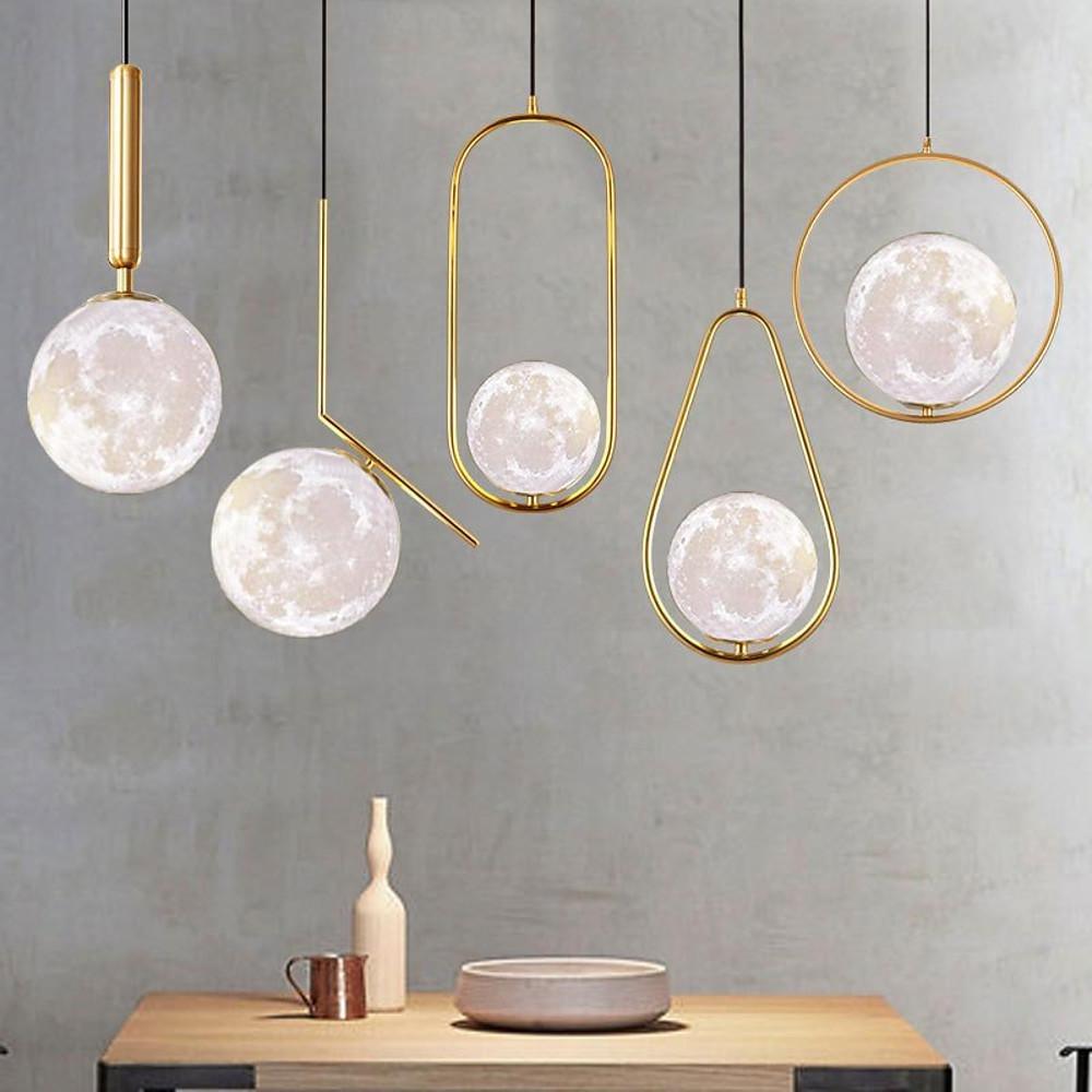 Globe Rectangular Rounded Corners Pendant Light LED Ceiling Lighting