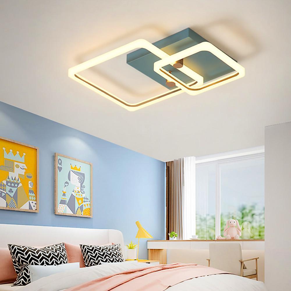Squares Artistic Dimmable LED Modern Ceiling Light Flush Mount Lamp