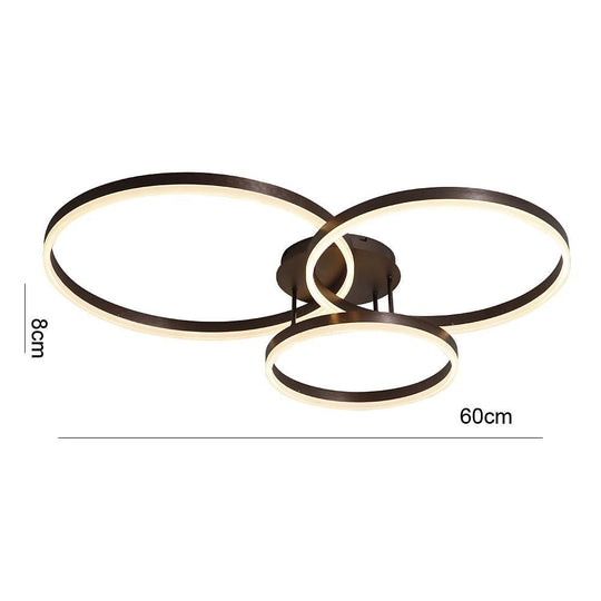 3 Circles Metal Dimmable LED Modern Flush Mount Ceiling Light