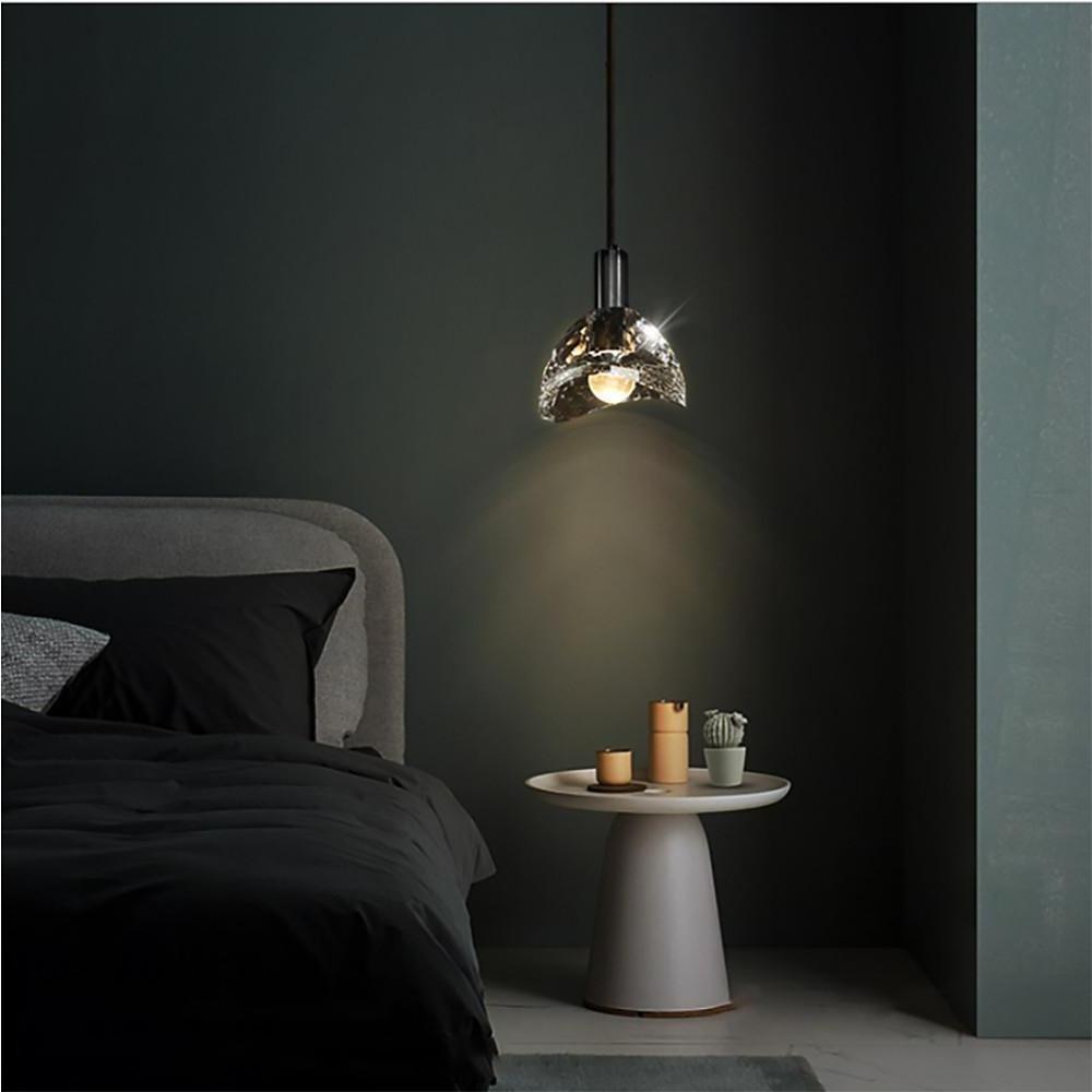 LED Nordic Crystal Pendant Light for Dining and Living Spaces