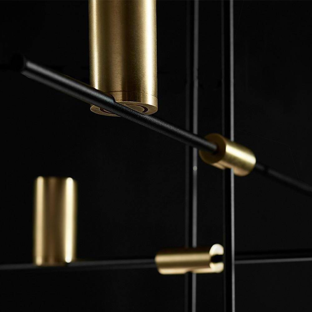 Geometric Gold Sputnik Chandelier with 12 Bulbs