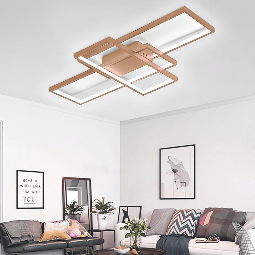 Display of Rectangles Abstract LED Flush Mount Ceiling Light