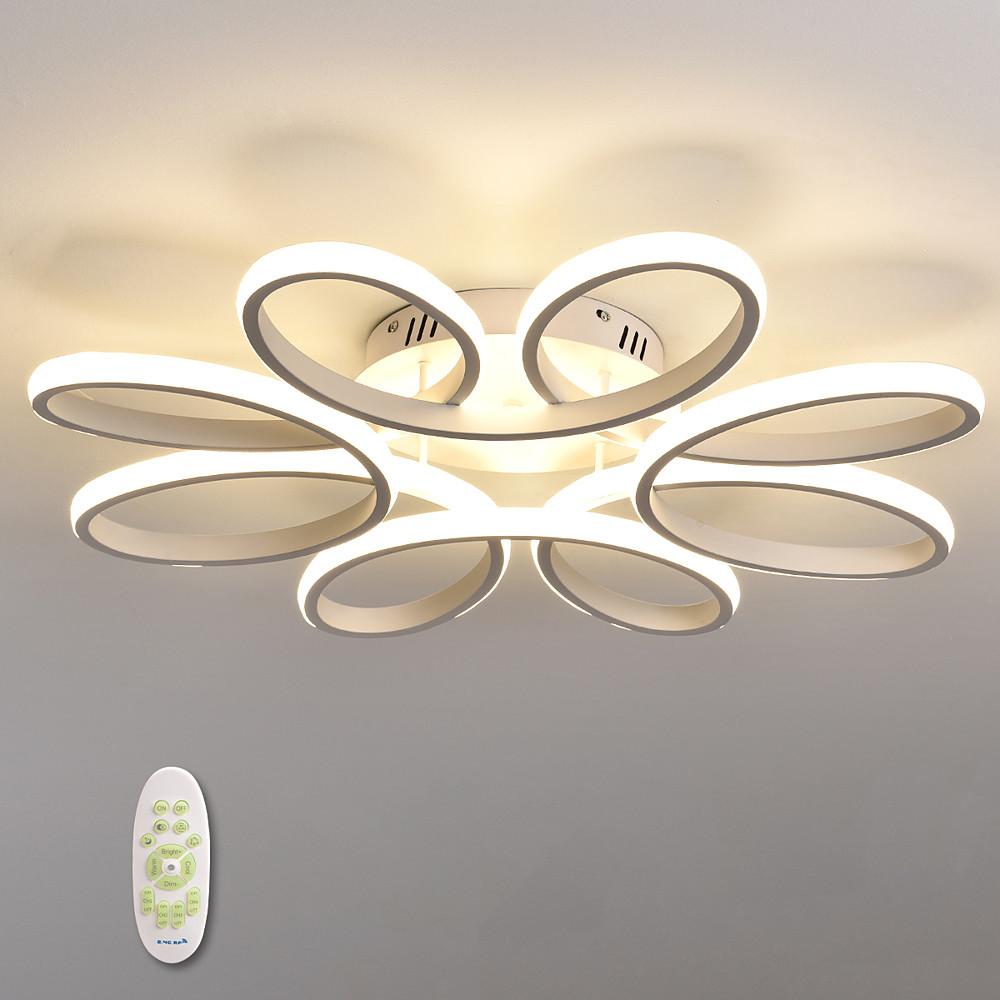 Flower Shaped Dimmable LED White Modern Ceiling Light – Flush Mount