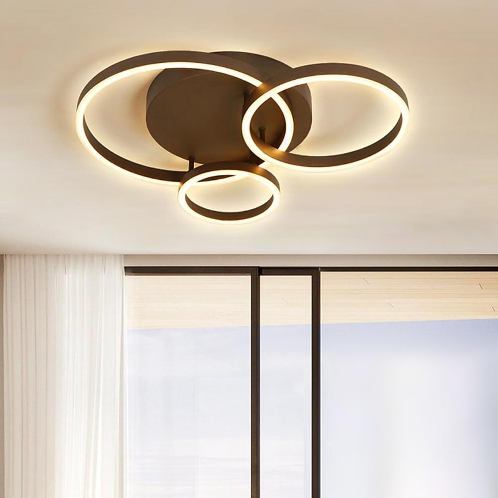 3 Circles Metal Dimmable LED Modern Flush Mount Ceiling Light