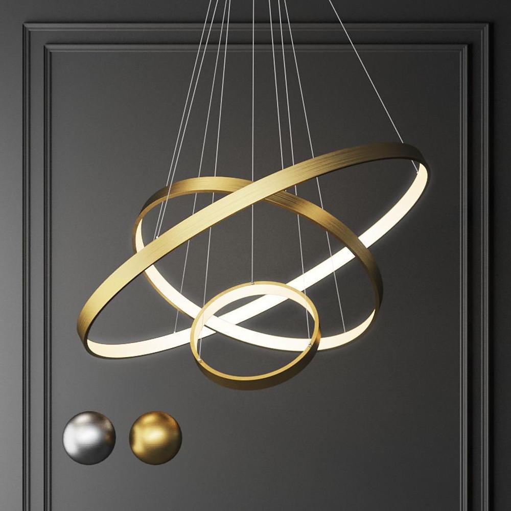 Interweaved 3 Ring Chandelier Light Dimmable Antique Chandelier