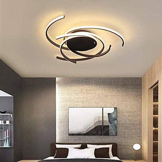 22" Scattered Semicircle Artistic Flush Mount LED Ceiling Light