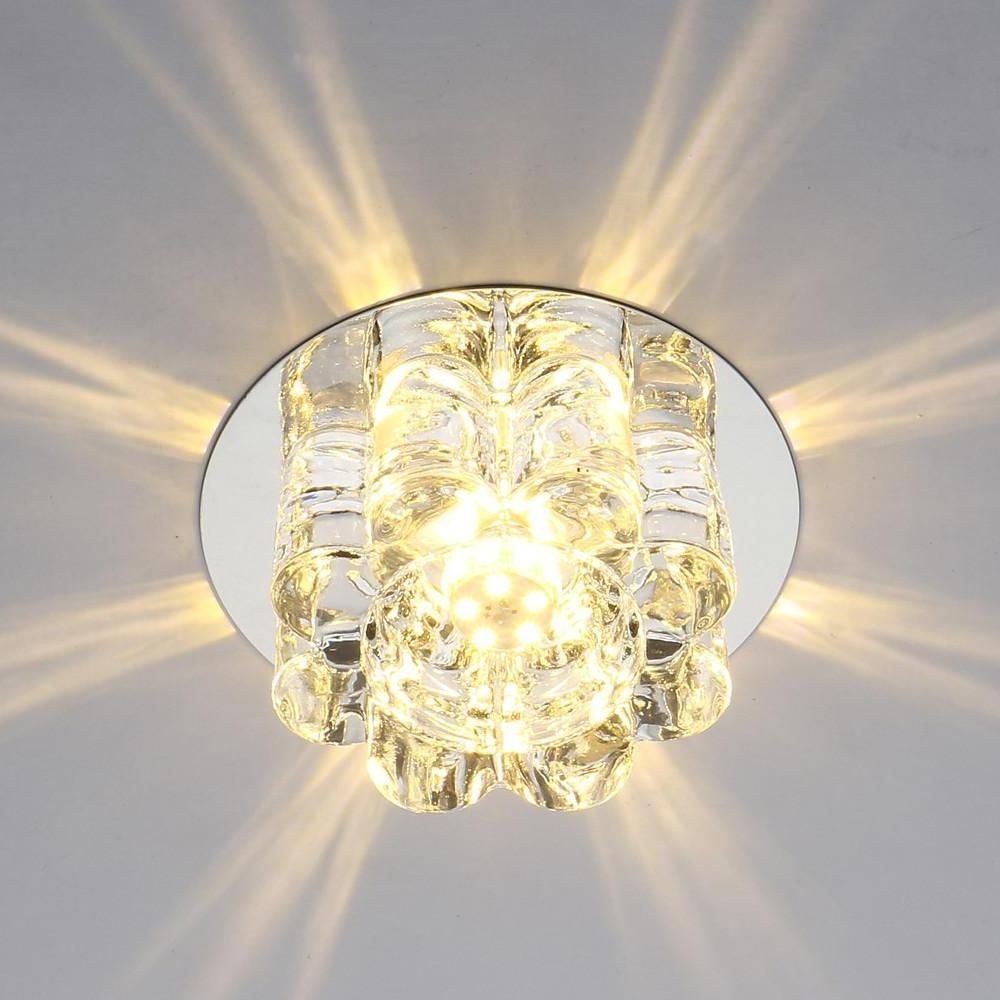 Electroplated Metal Crystal Flower Multi-Color LED Modern Ceiling Light