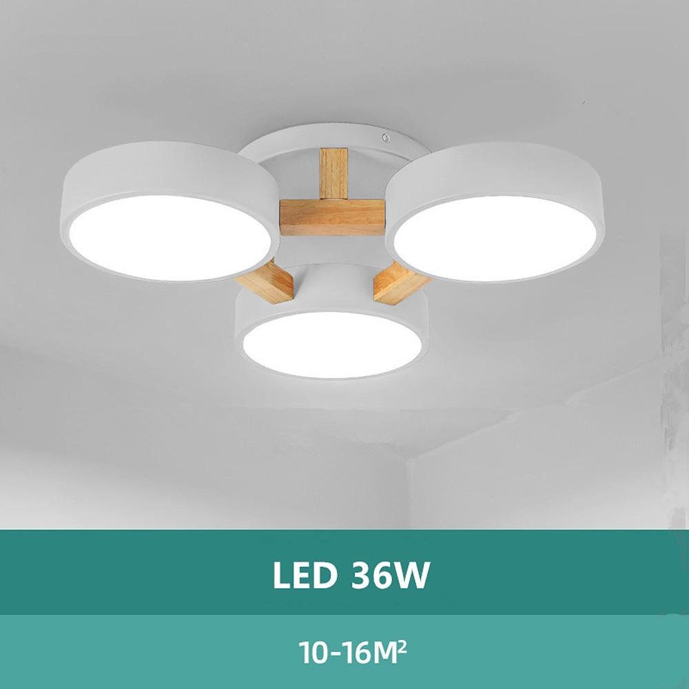 3-Circle LED Flush Mount Ceiling Light with Frosted Shades