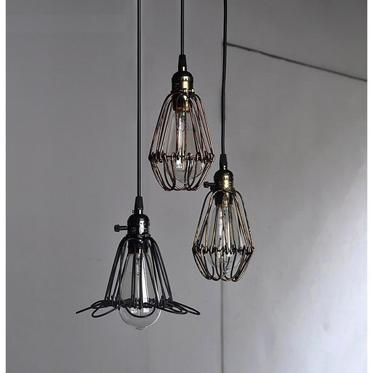 Industrial Metal Lantern Pendant Light