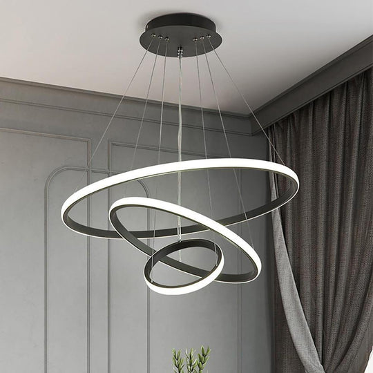 3 Ring Design Acrylic Aluminum LED Pendant Light