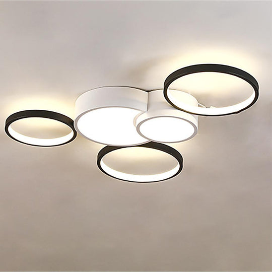 Multiple Circles LED Nordic Ceiling Light Flush Mount Fixture