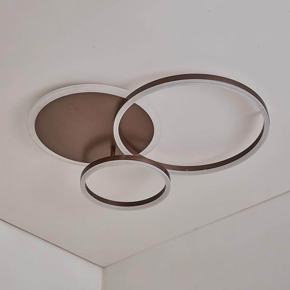 26'' LED Artistic Flush Mount Ceiling Light with Luxury 3 Ring – Bedroom