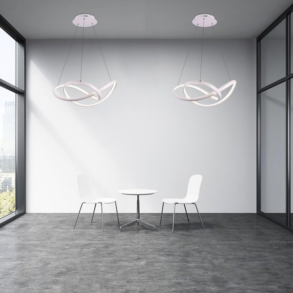 Interweaving Curved Décor Dimmable LED Adjustable Modern Pendant Light