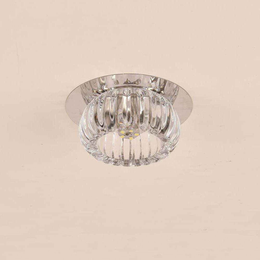 Geometric Crystal Flush Mount LED Ceiling Light