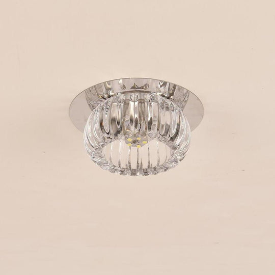 Geometric Crystal Flush Mount LED Ceiling Light