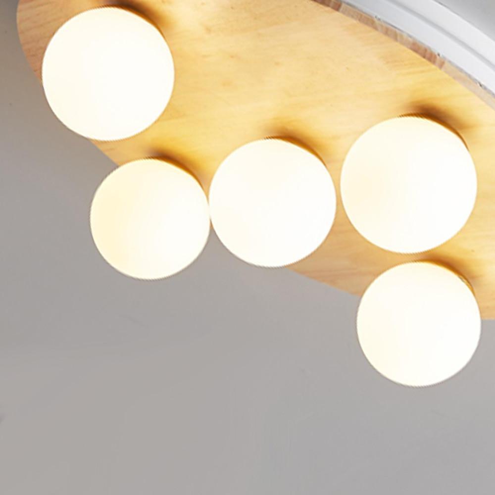Nordic 5-Light Round Plane Bubble LED Flush Mount Ceiling Light