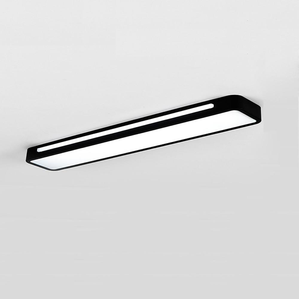 Black White Rectangular LED Flush Mount Ceiling Light