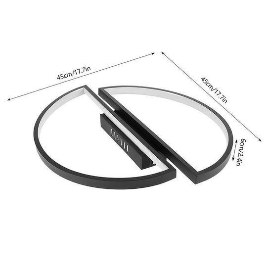 Creative Semi Circles Dimmable LED Modern Ceiling Light Flush Mount Lighting