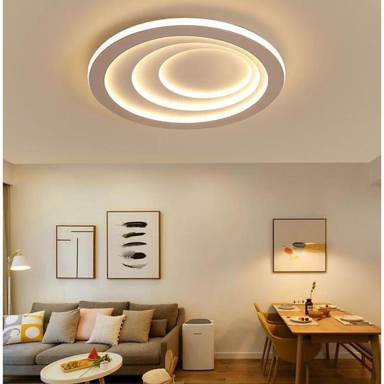4 Graduated Circles LED Nordic Ceiling Light – Modern Flush Mount