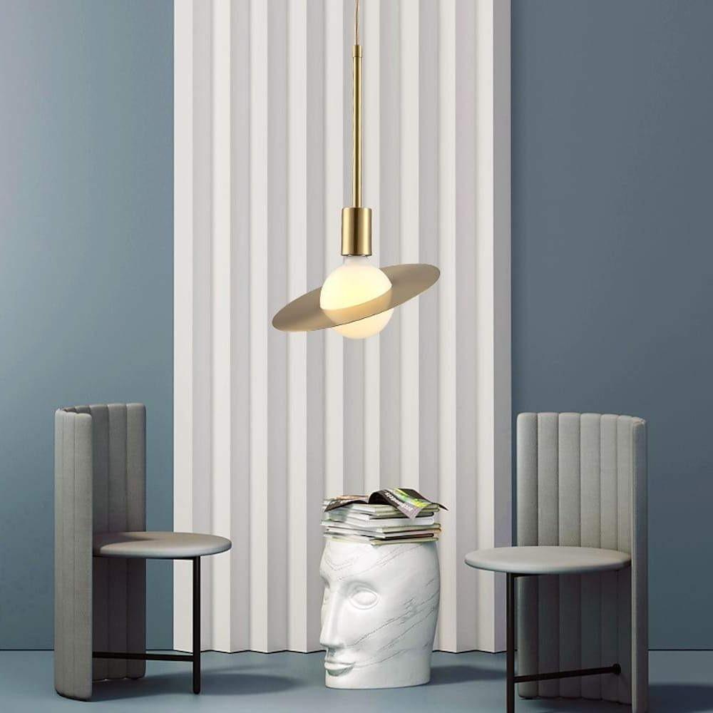 Ball-Shaped LED Gold Modern Pendant Light