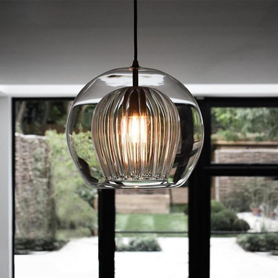 Unique Glass Globe LED Modern Pendant Light
